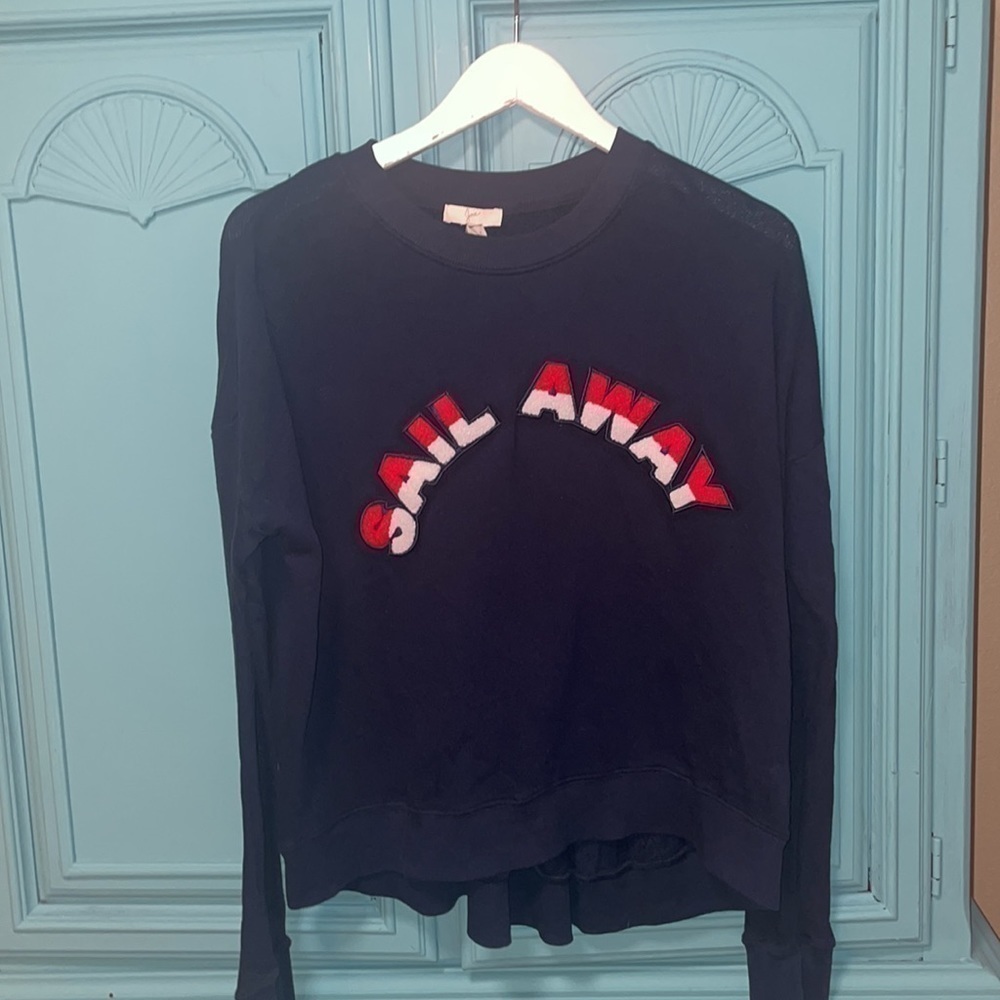 NWT $228 Joie 💕 Lenexa Sweatshirt Nautical Sail Away Yacht Casual Top Crewneck - Picture 10 of 12